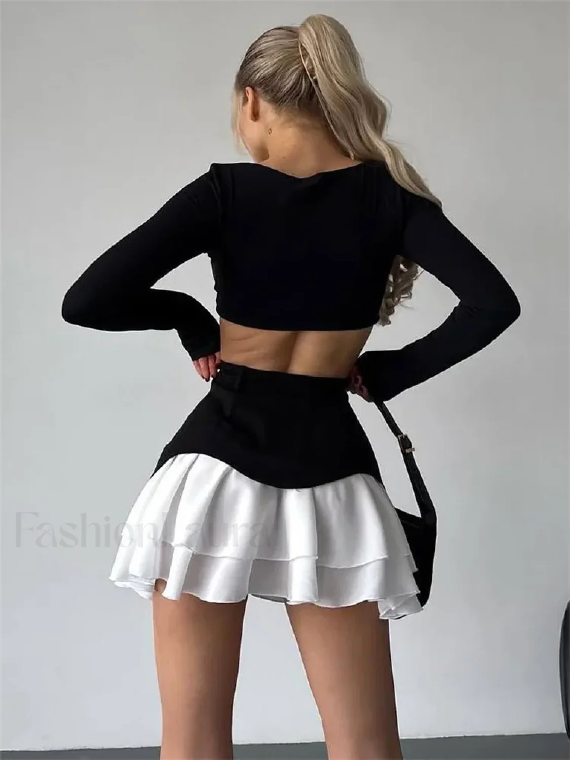 Ruffled Pocket High Waist Mini Skirt - Image 3