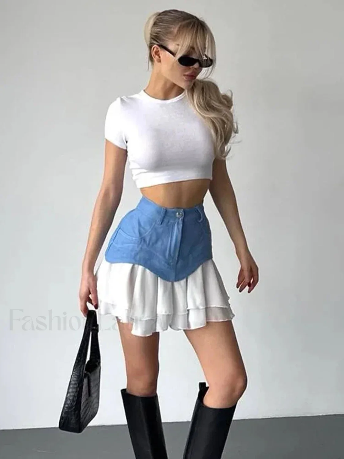 Ruffled Pocket High Waist Mini Skirt - Image 7