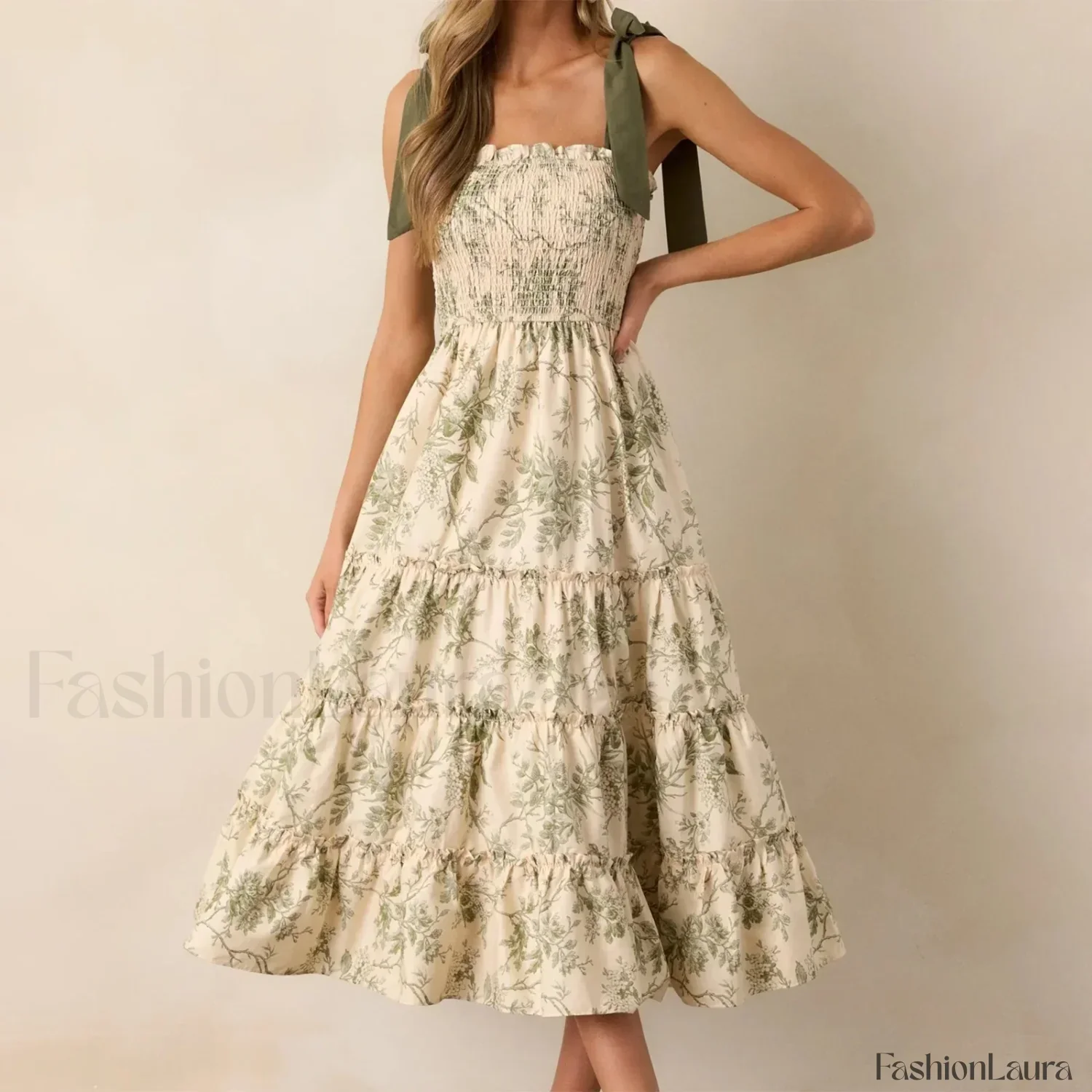 Ruffled Wide-Strap Midi Dress - Image 10