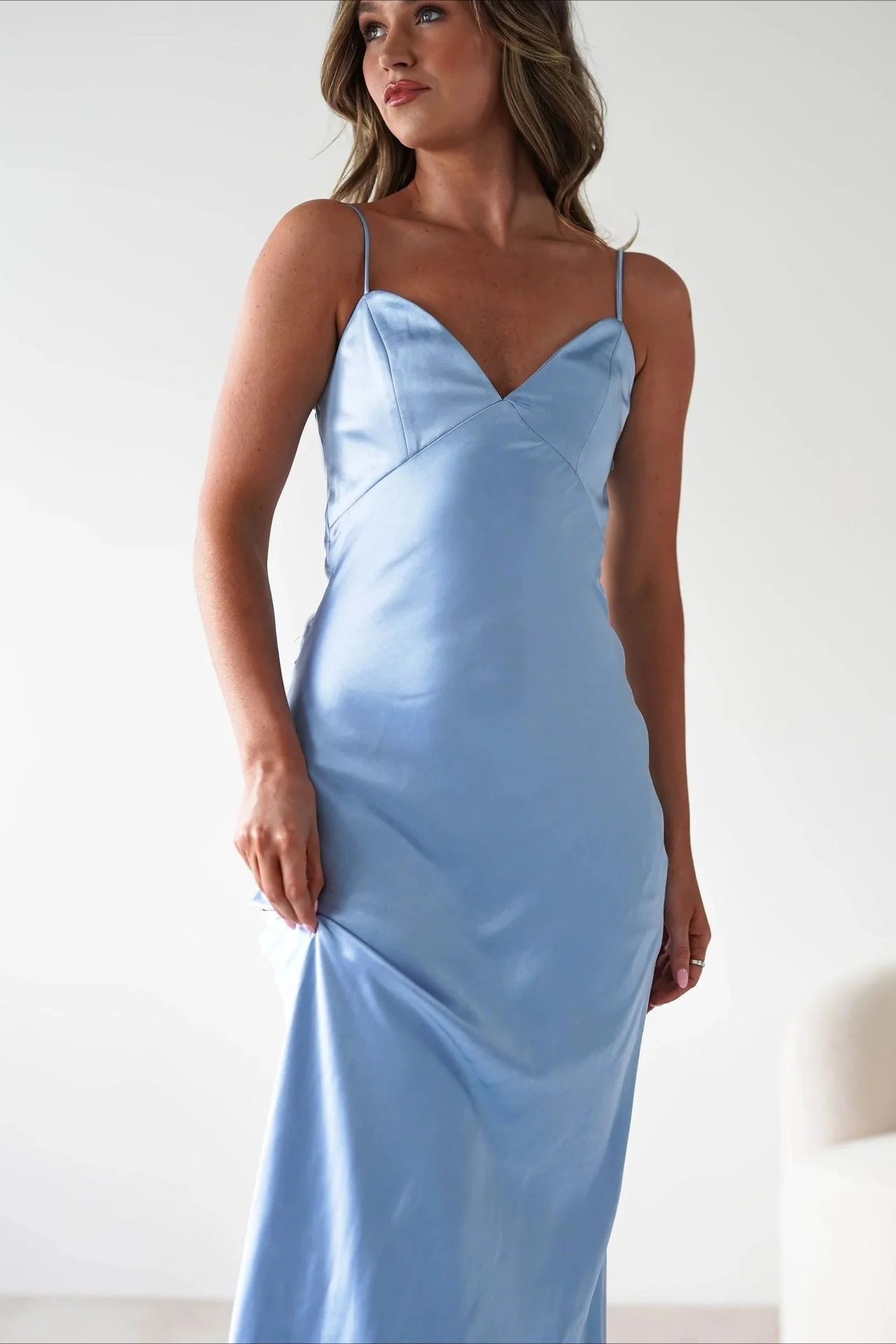 Satin Backless Tie Party Dress - Image 12