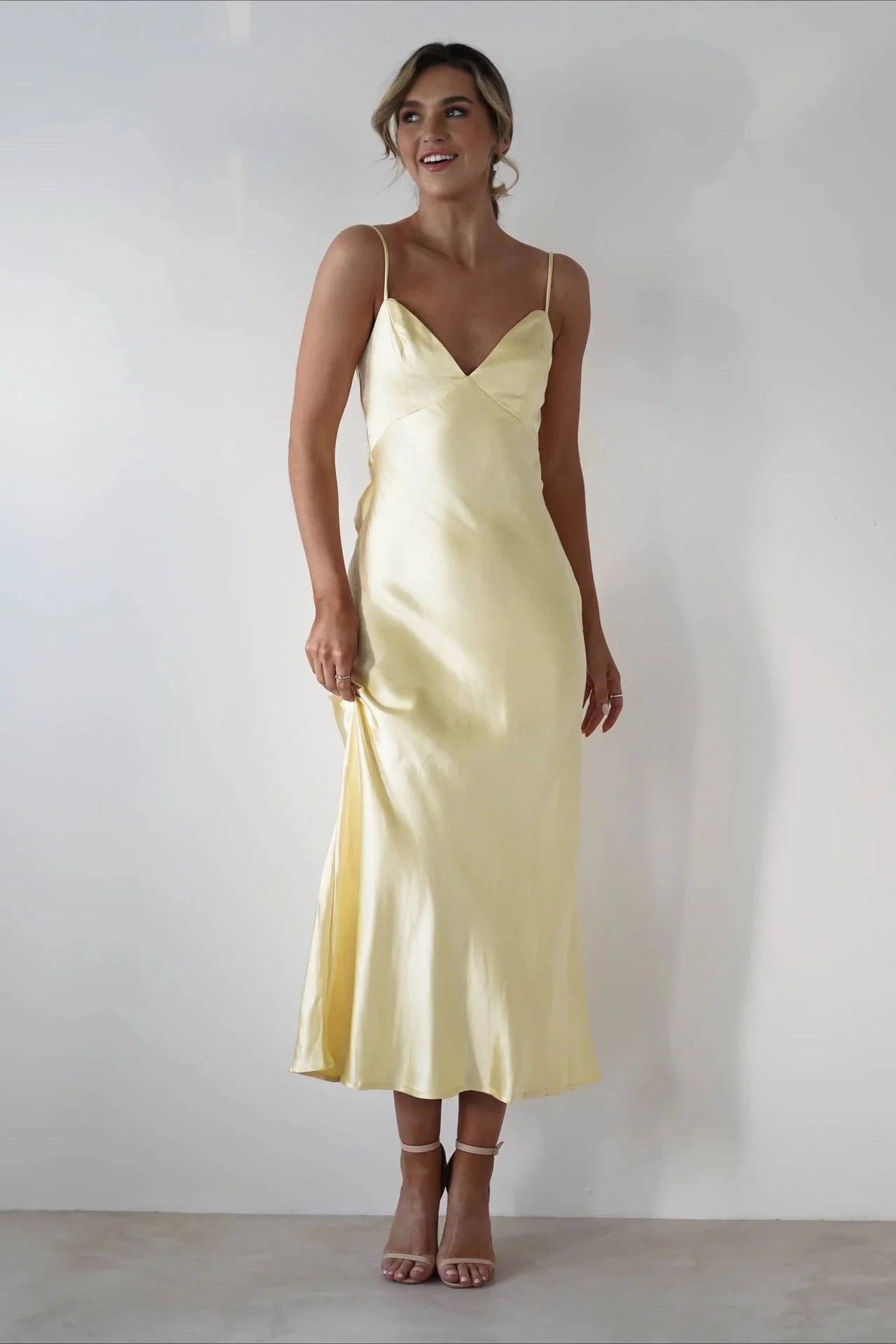 Satin Backless Tie Party Dress - Image 14