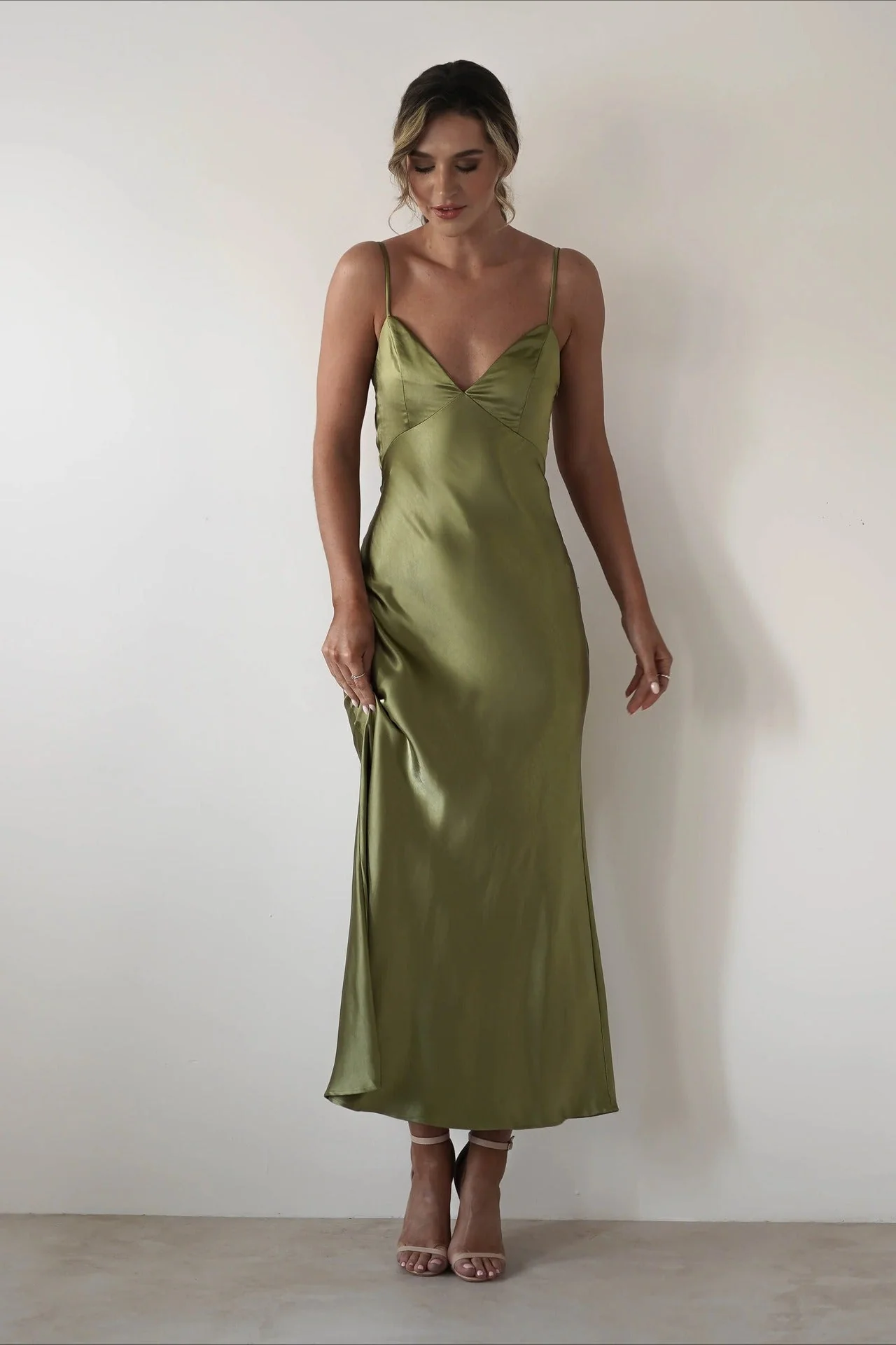 Satin Backless Tie Party Dress - Image 19