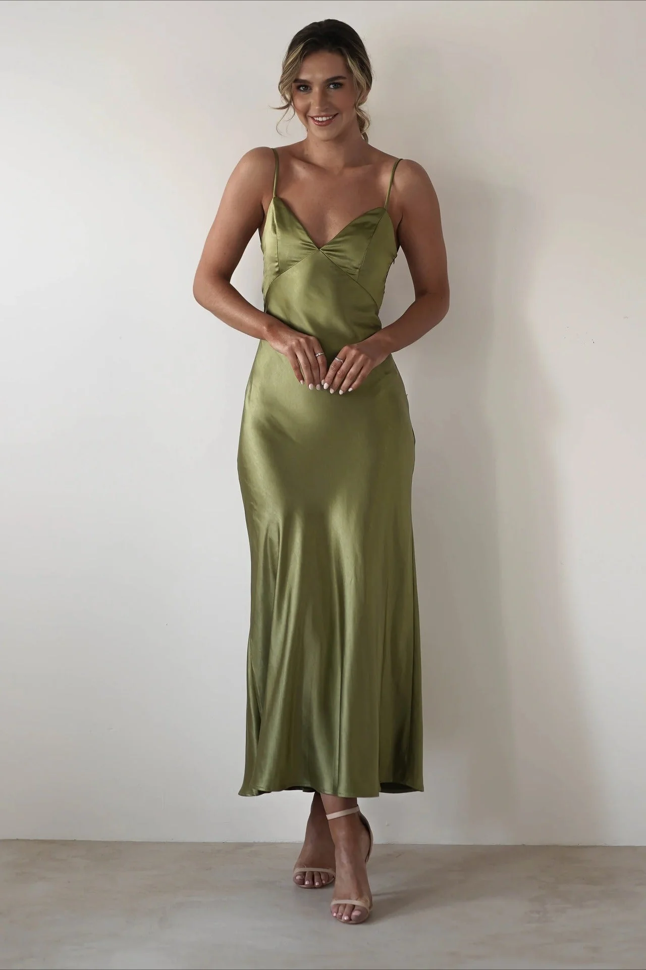 Satin Backless Tie Party Dress - Image 20