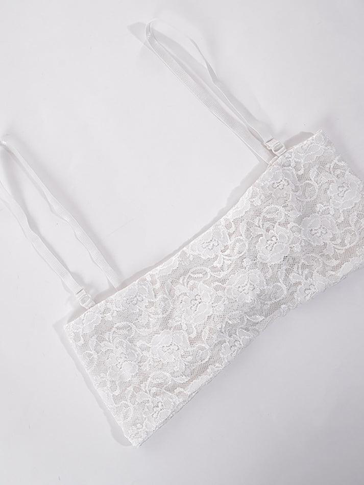 Satin Draped Lace Bralette Top - Image 7