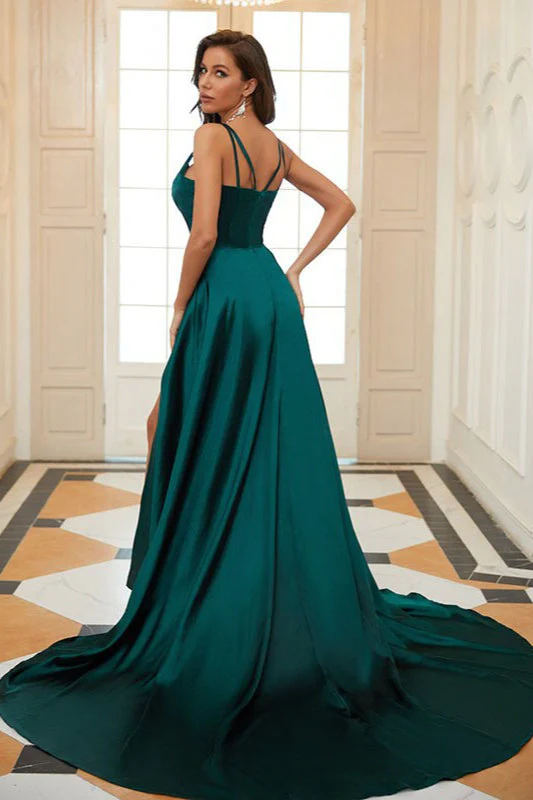 Satin Slit Maxi Formal Dress - Image 2