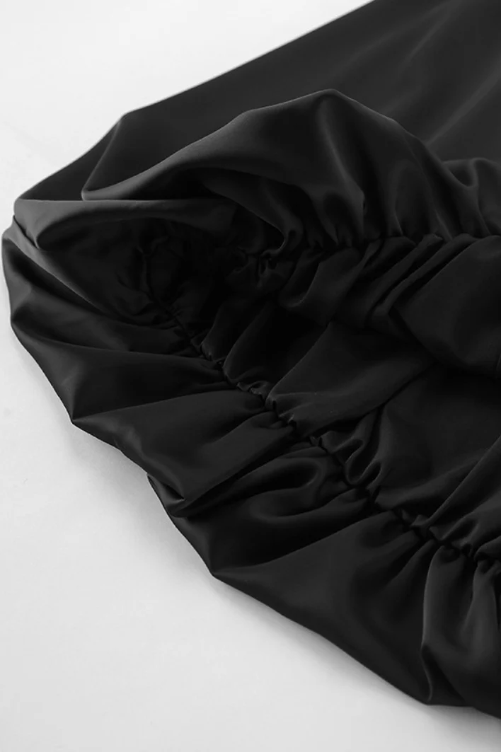 Satin Strapless Puffy Loose Fit Tube Top - Image 12