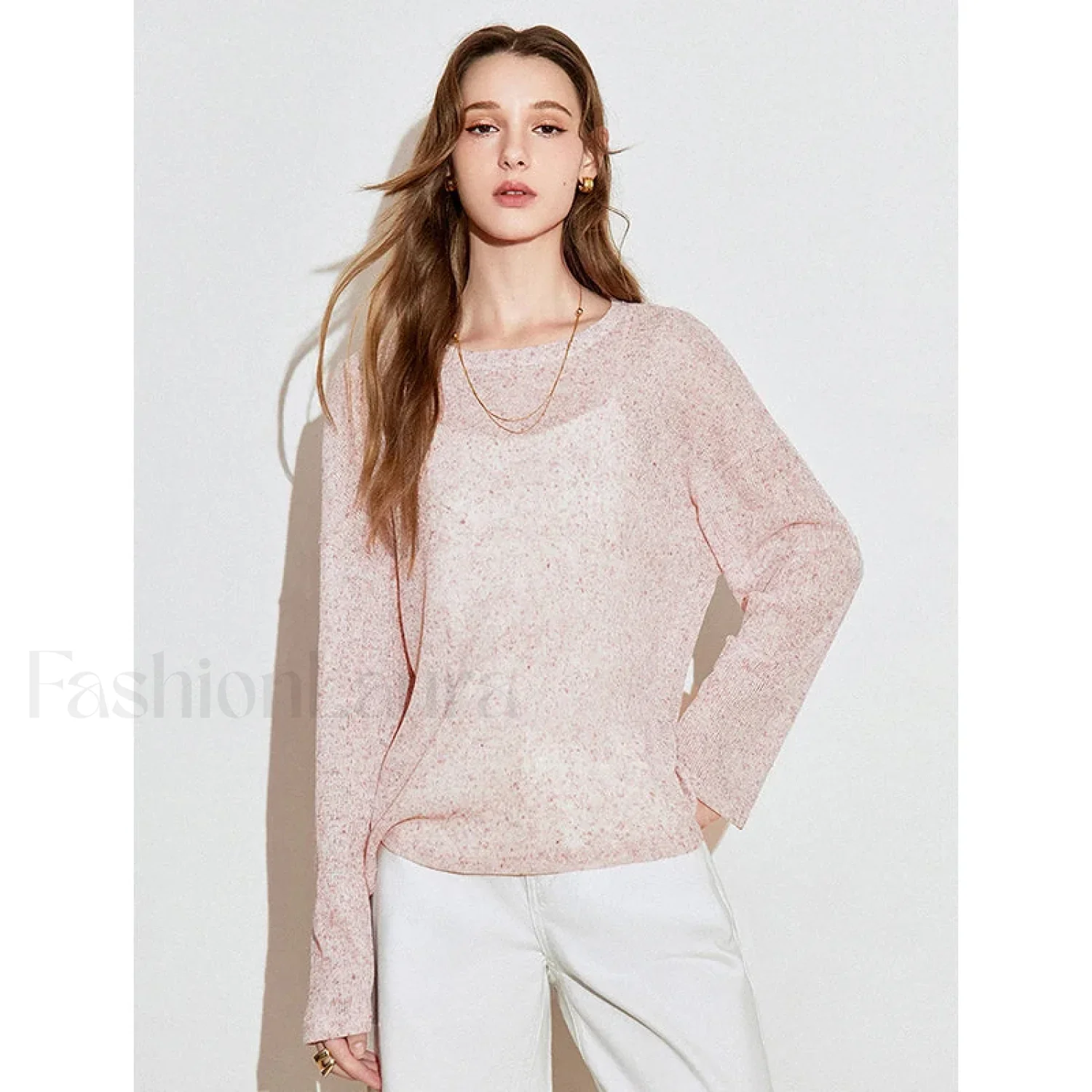 See Through Romantic Round Neck T-Shirt - Image 2