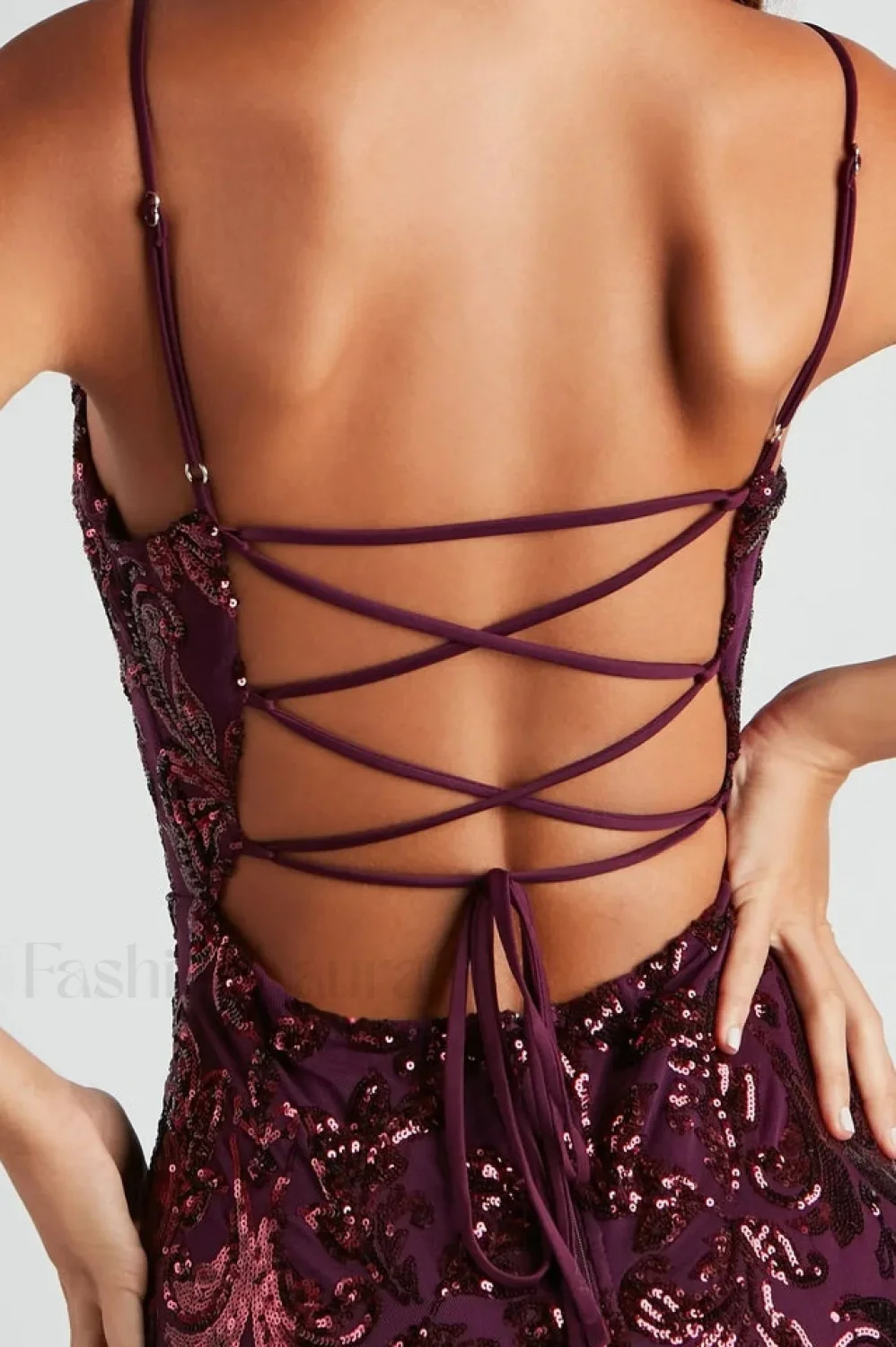 Sequin Cowl Neck Mini Dress - Image 5