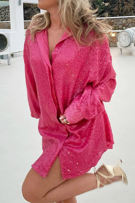 Sequin Relaxed Fit Party Blouse - Image 6