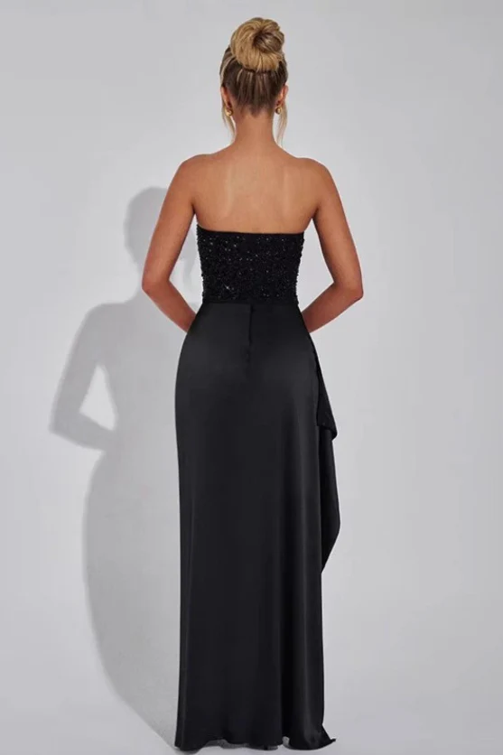 Sequin Strapless High Slit Maxi Dress - Image 10
