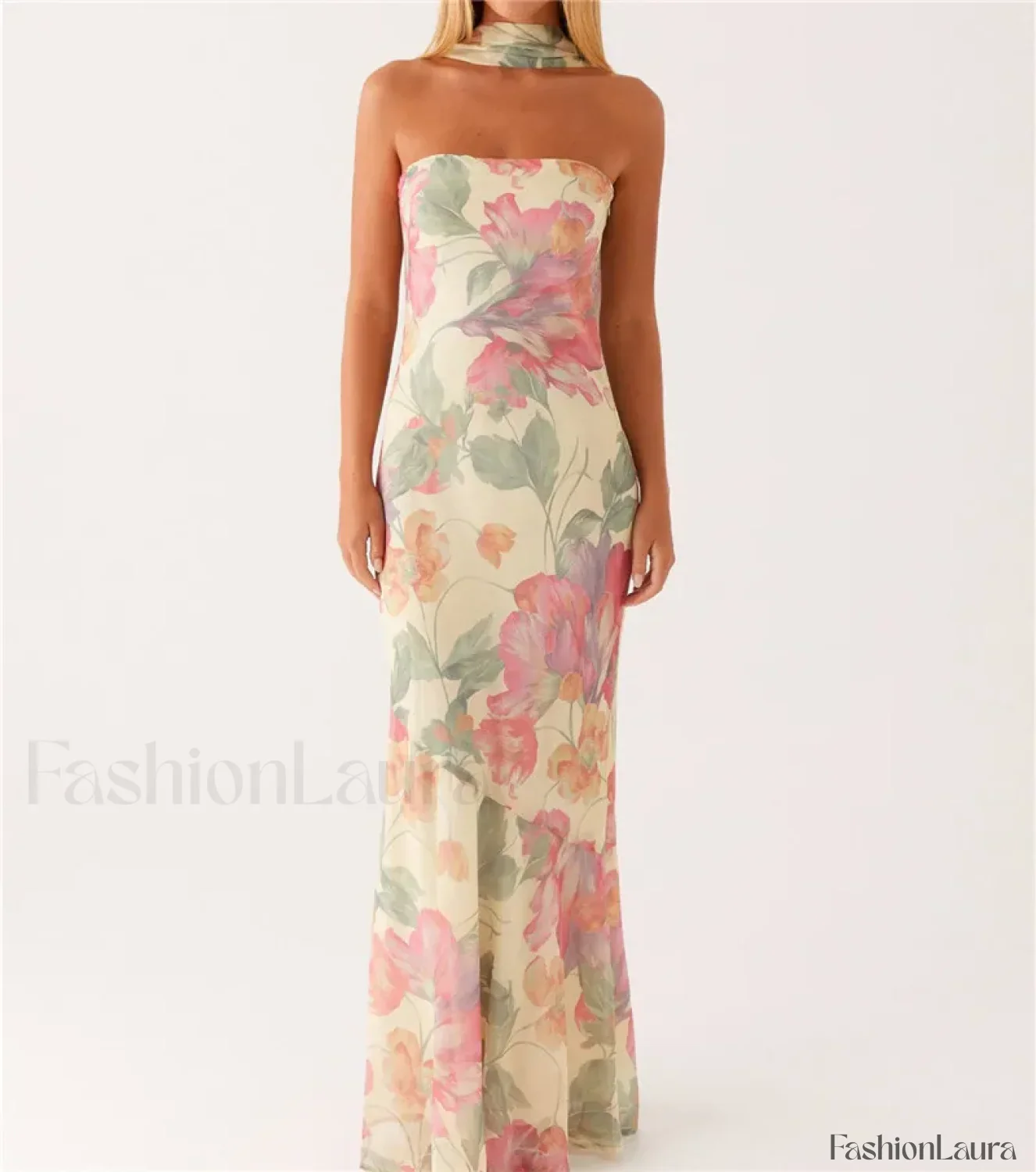 Sexy Backless Mesh Floral Dress - Image 18