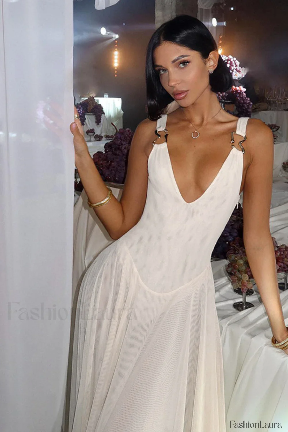 Sexy Mesh Bodycon Vacation Maxi Dress - Image 17