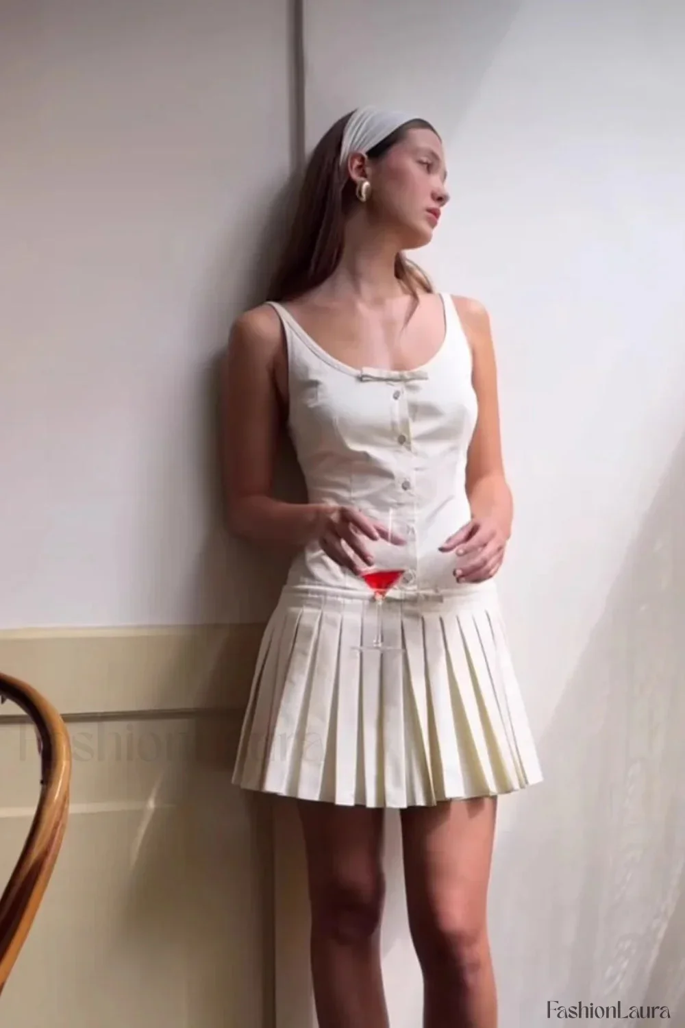 Sexy Pleated Waist Slim Strappy Mini Dress - Image 15