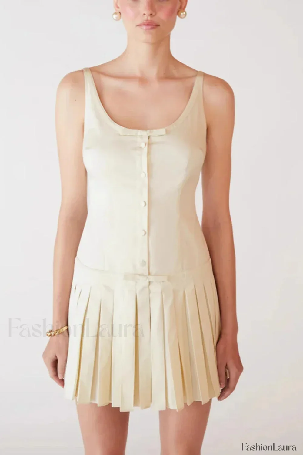 Sexy Pleated Waist Slim Strappy Mini Dress - Image 17