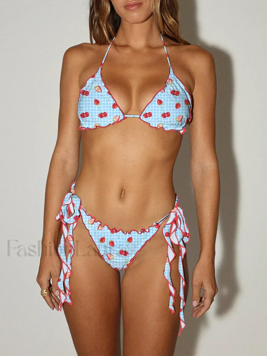 Sexy Tie-Up Halter Bikini Set