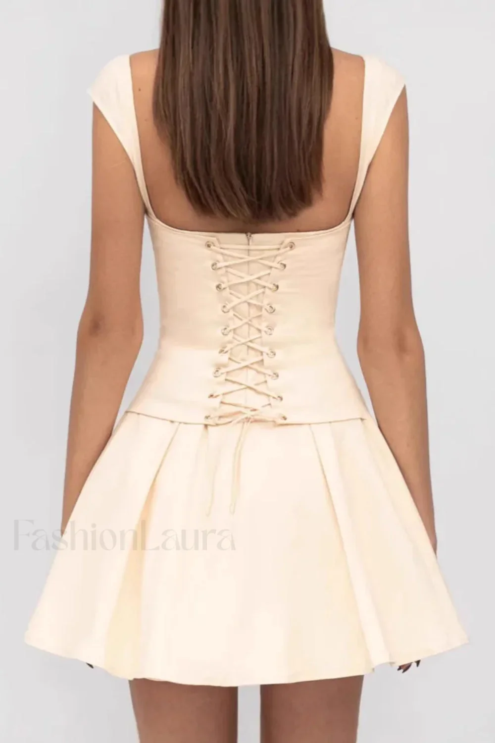 Sexy Tube Top Drawstring Waist A-Line Mesh Mini Dress - Image 7