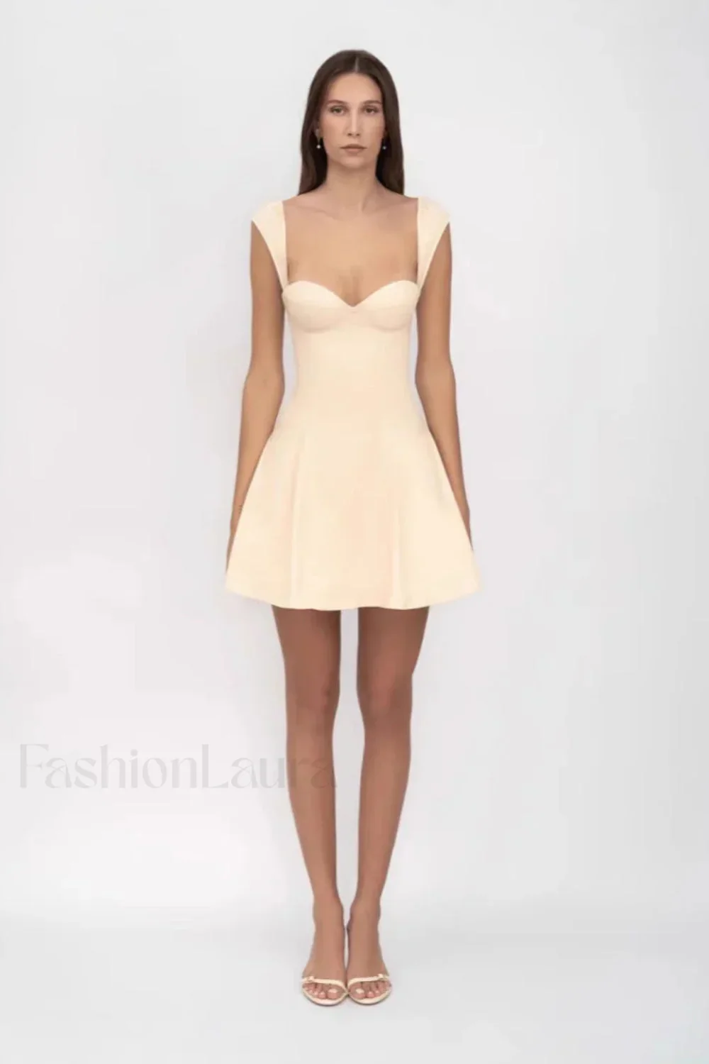Sexy Tube Top Drawstring Waist A-Line Mesh Mini Dress - Image 8