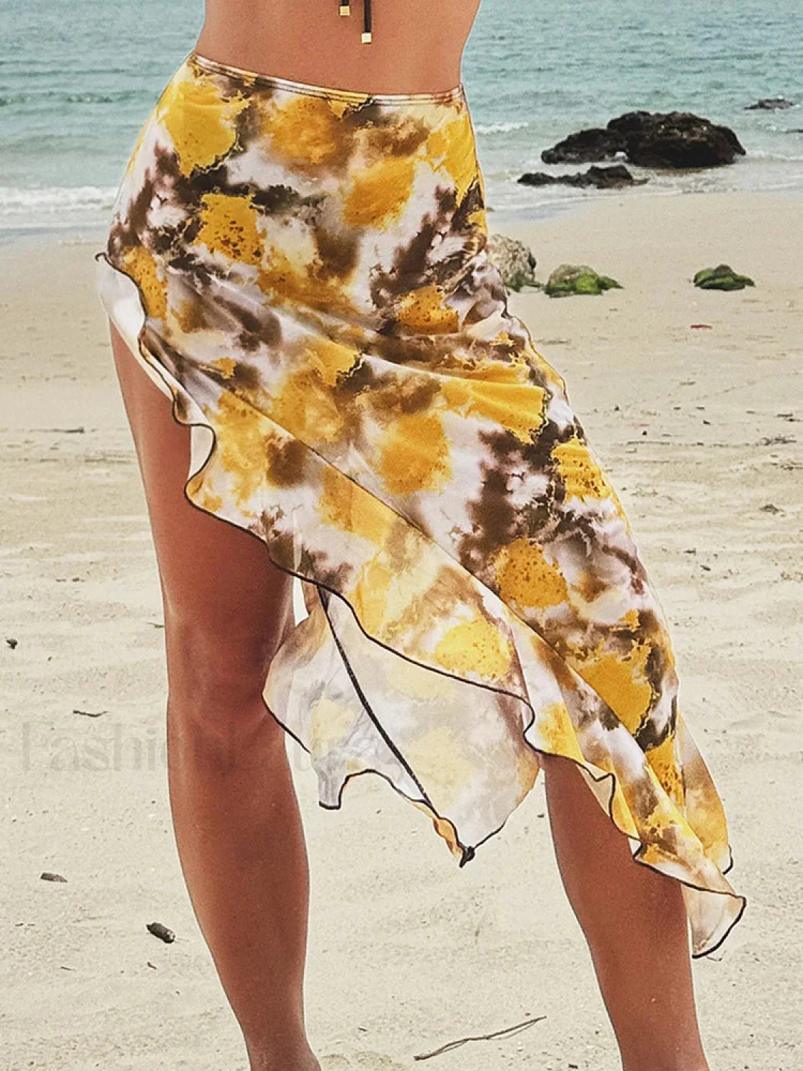 Shirring Print Three Piece Set - Image 9
