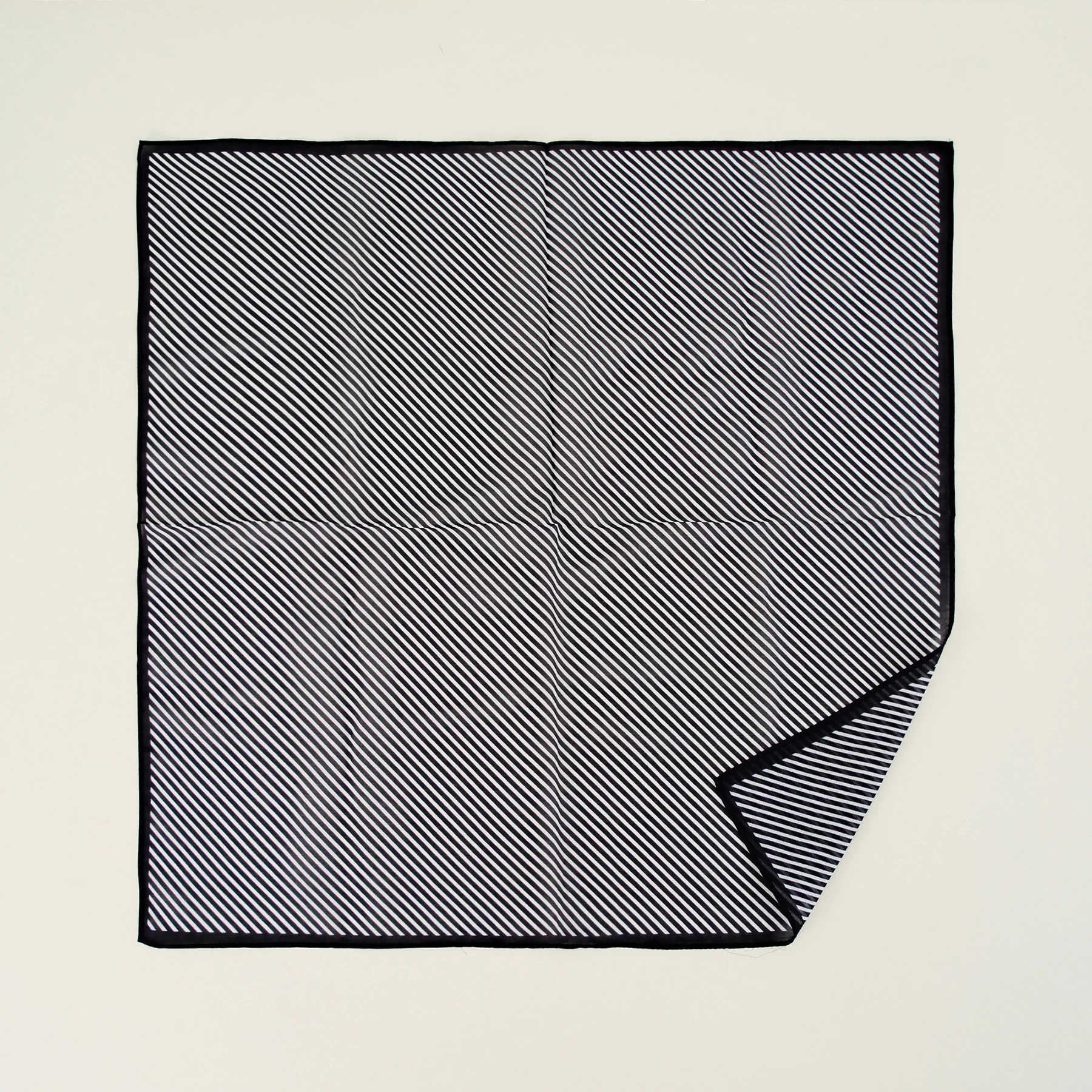 Silk Cotton Slim Square Mixed Print Neck Scarf - Image 6