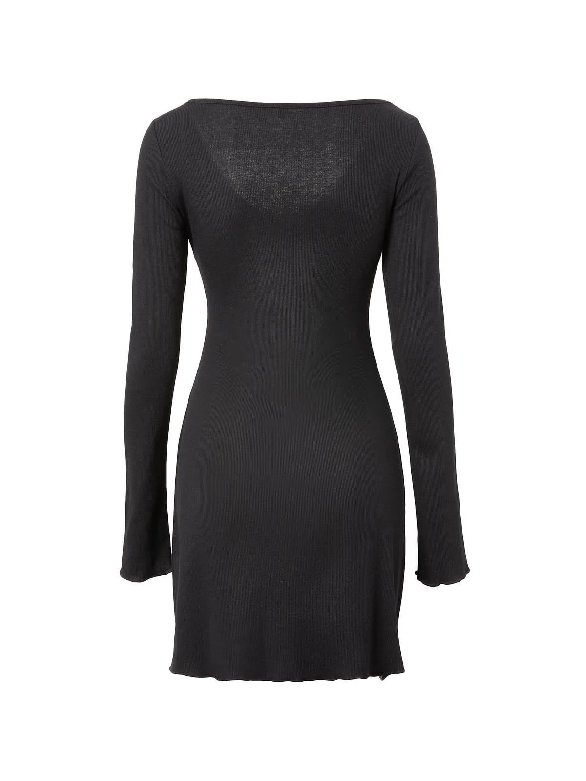 Simple Knitted Long Sleeve Mini Dress - Image 15