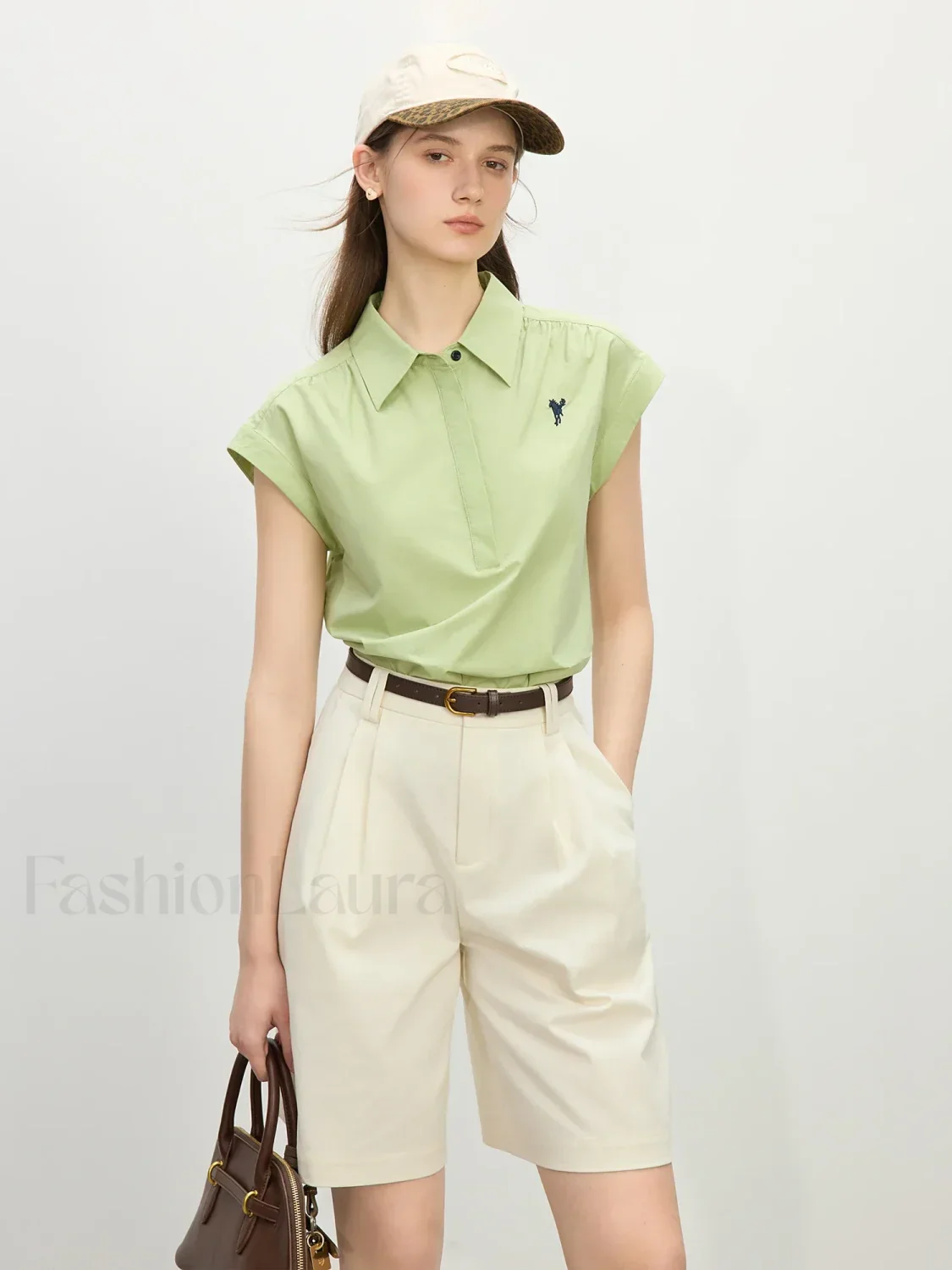 Sleeveless Pony Embroidery Polo T-Shirt - Image 2