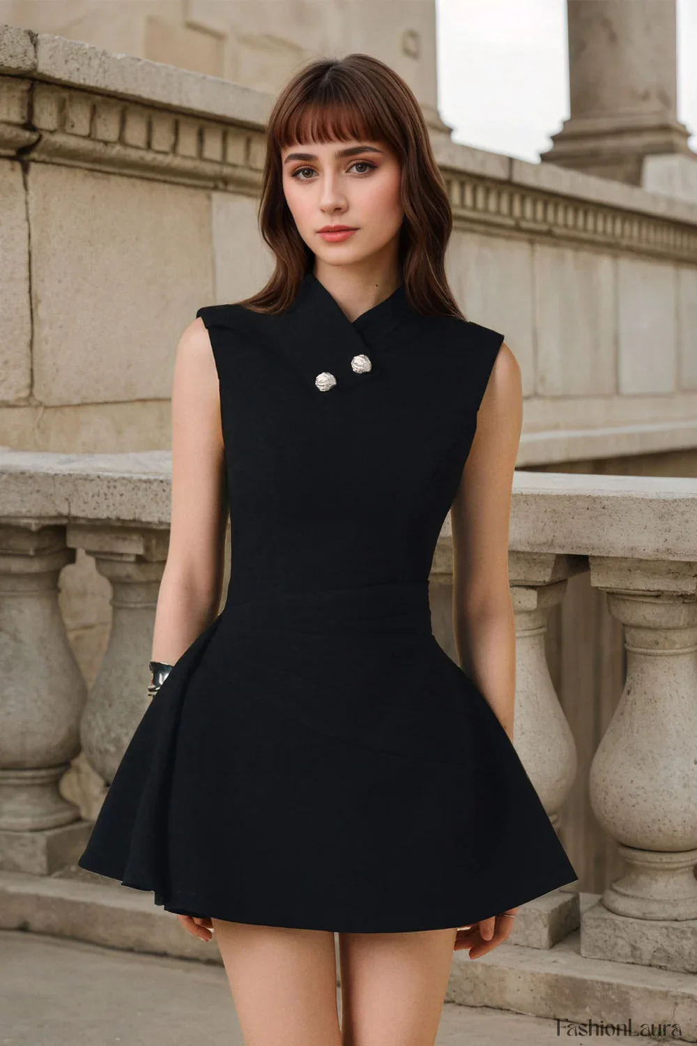 Sleeveless Slim Mini Work Dress - Image 10
