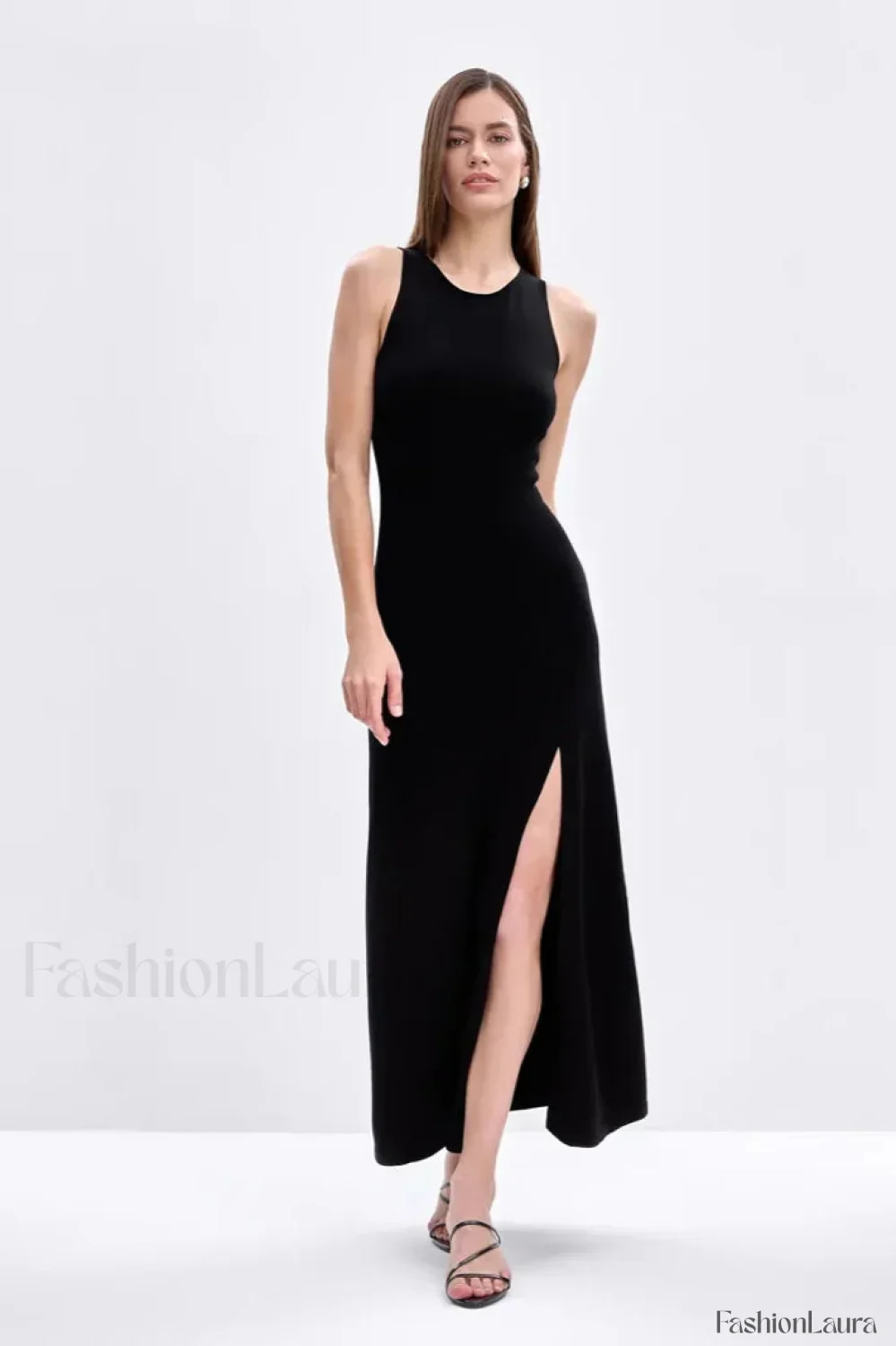Sleeveless Split Bodycon Work Dress - Image 52