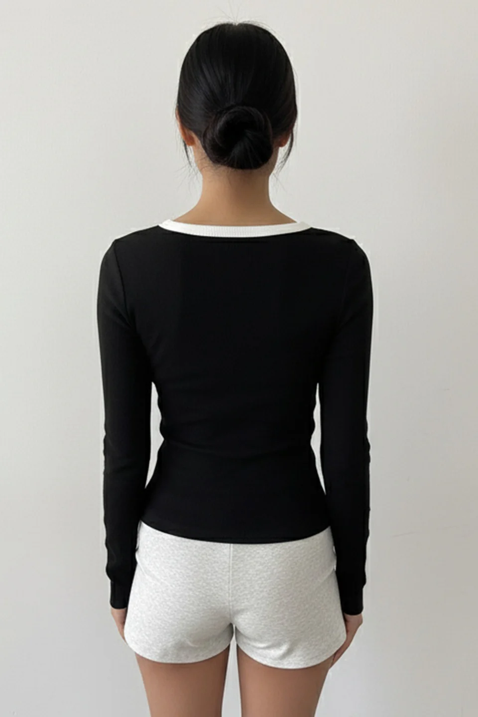 Slim Fit V-Neck Knit Top - Image 5