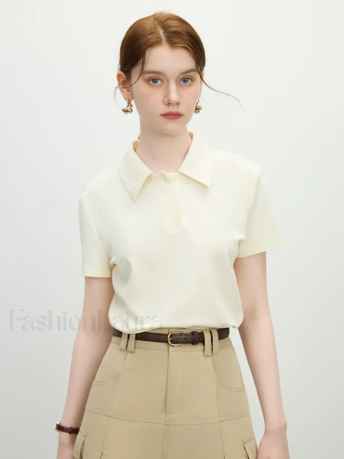 Slim Polo Collar Short Sleeve T-Shirt - Image 6