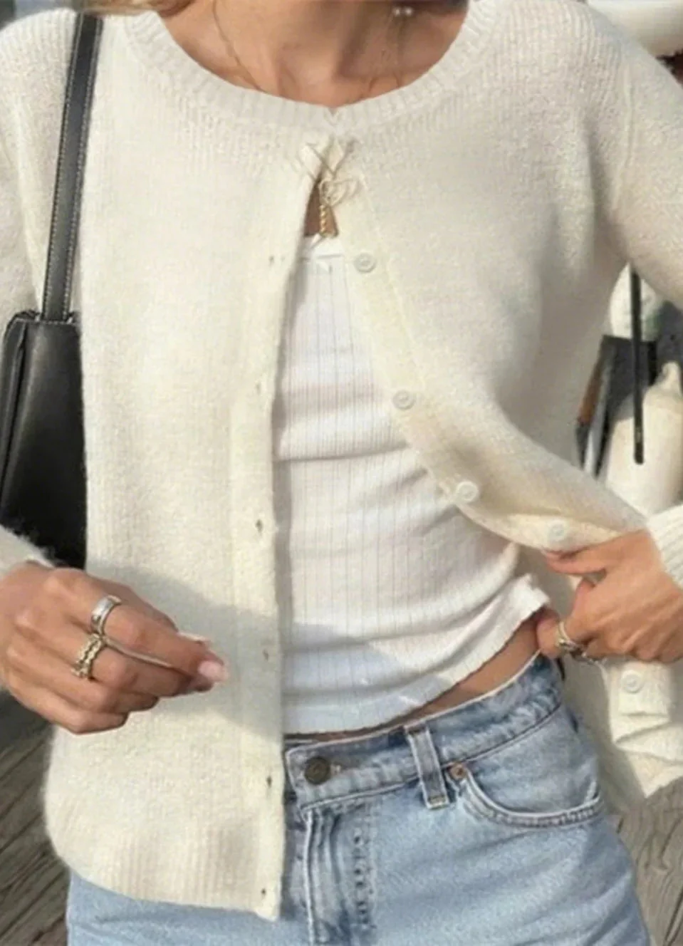 Soft Knit Solid Color Cardigan - Image 5