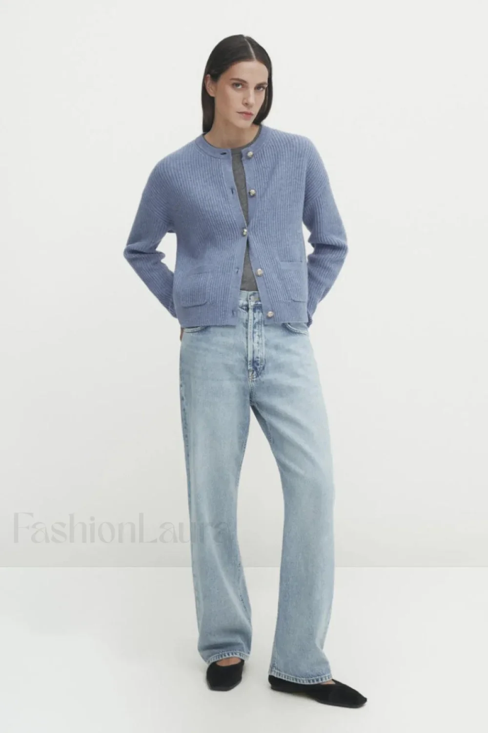 Soft Knit Tweed Style Cardigan - Image 2
