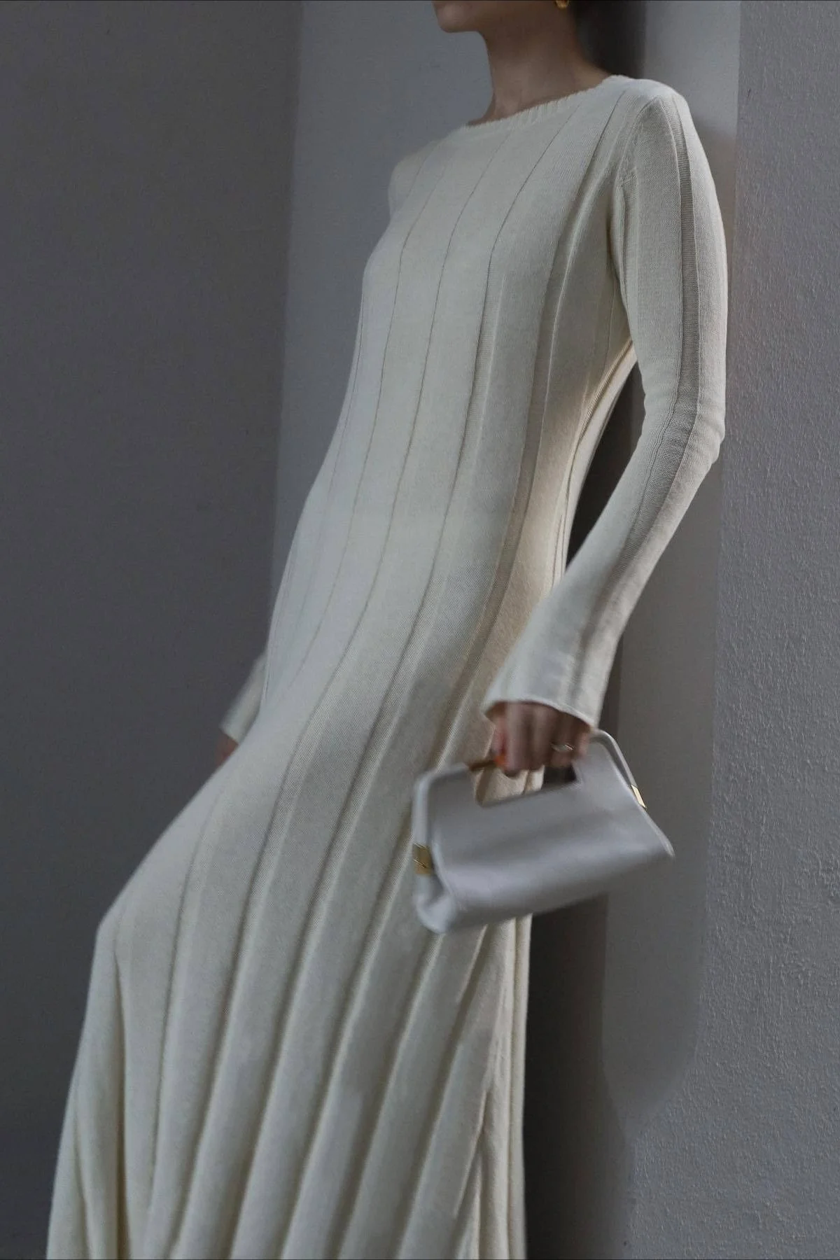 Solid A Line Maxi Sweater Dress