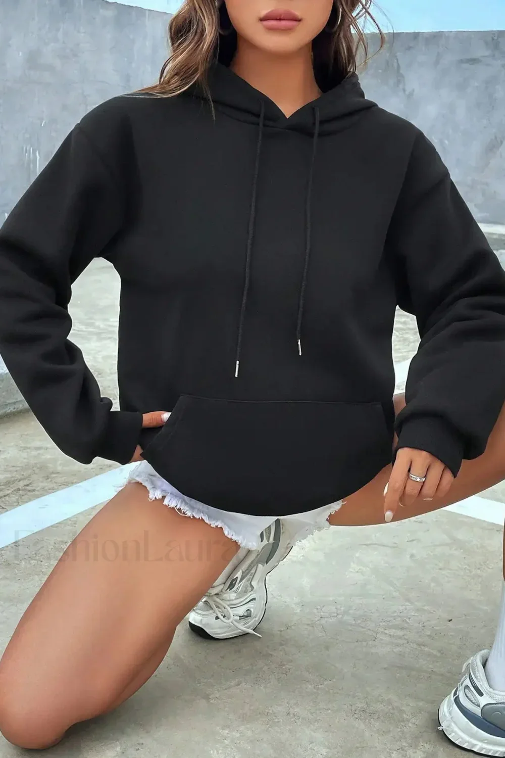Solid Color Casual Pocket Hoodie - Image 6