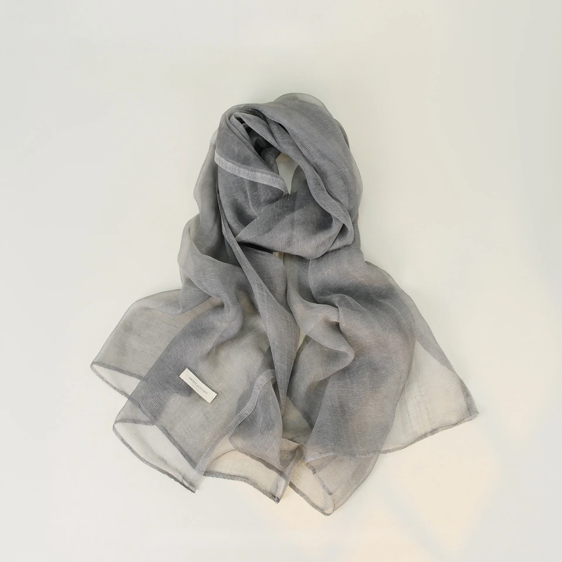 Solid Color Lightweight Linen Feel Long Elegant Scarf - Image 4