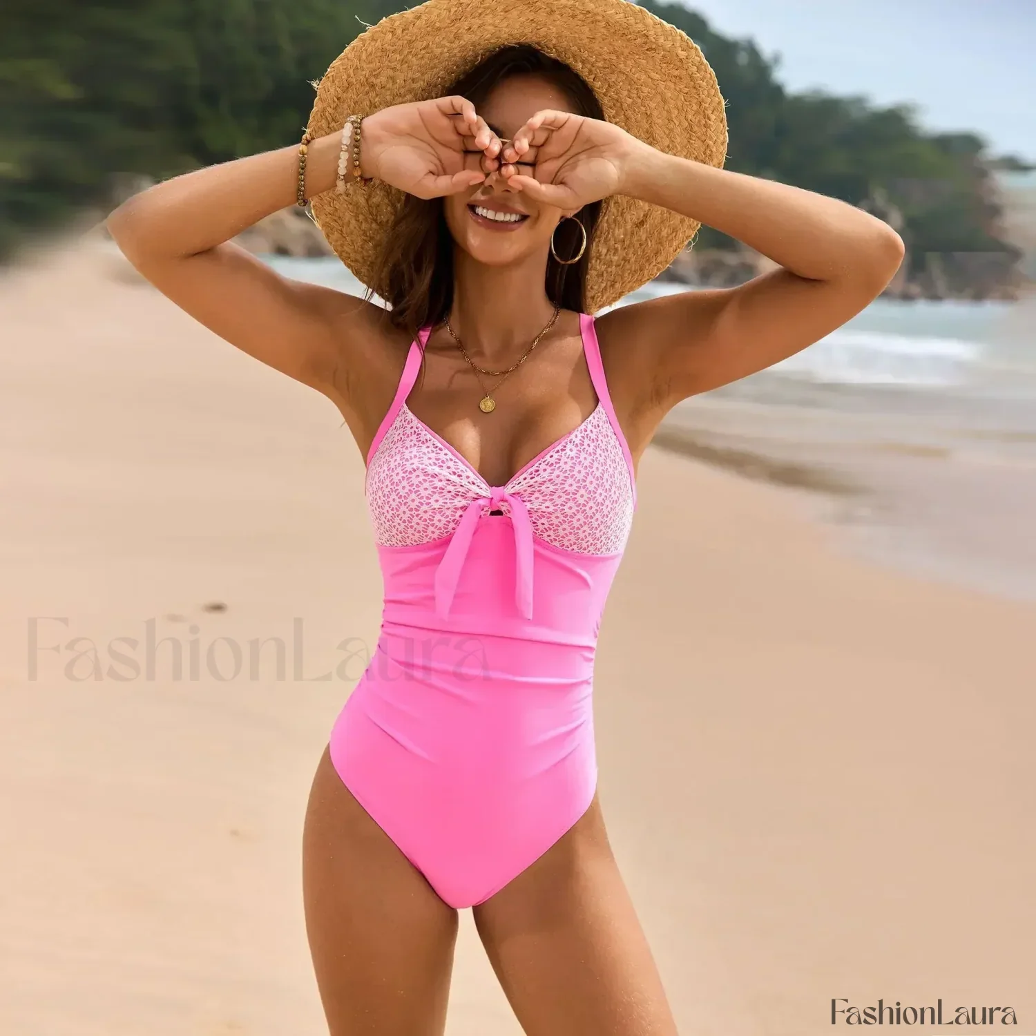 Solid Color Monokini One Piece - Image 16