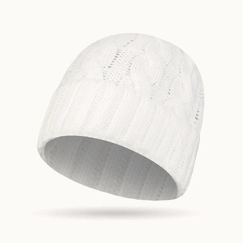Solid Color Ribbed Ponytail Beanie Hat - Image 13