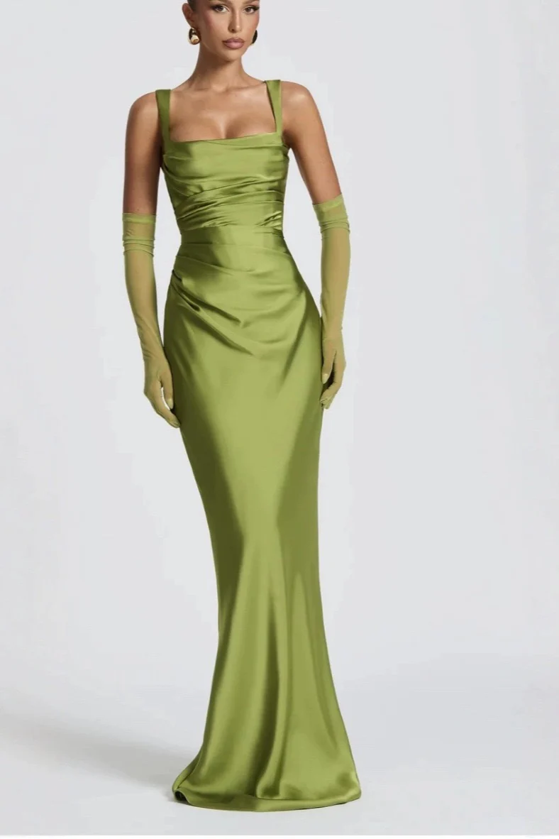 Solid Color Slim Elegant Chic Prom Dress - Image 2