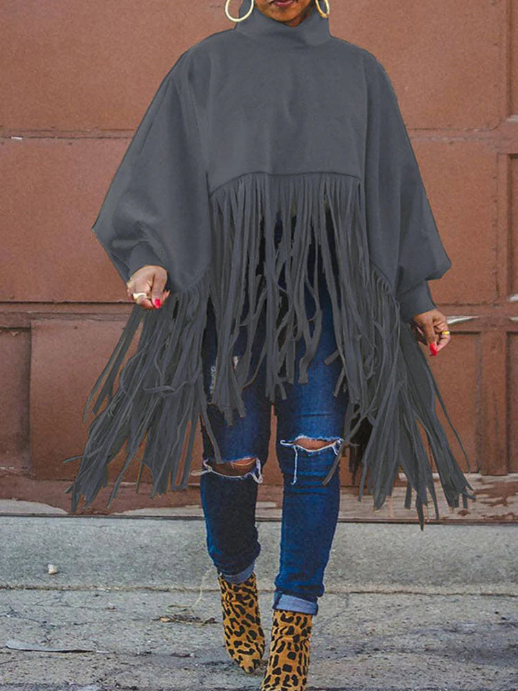 Solid Fringed Suede Top - Image 17