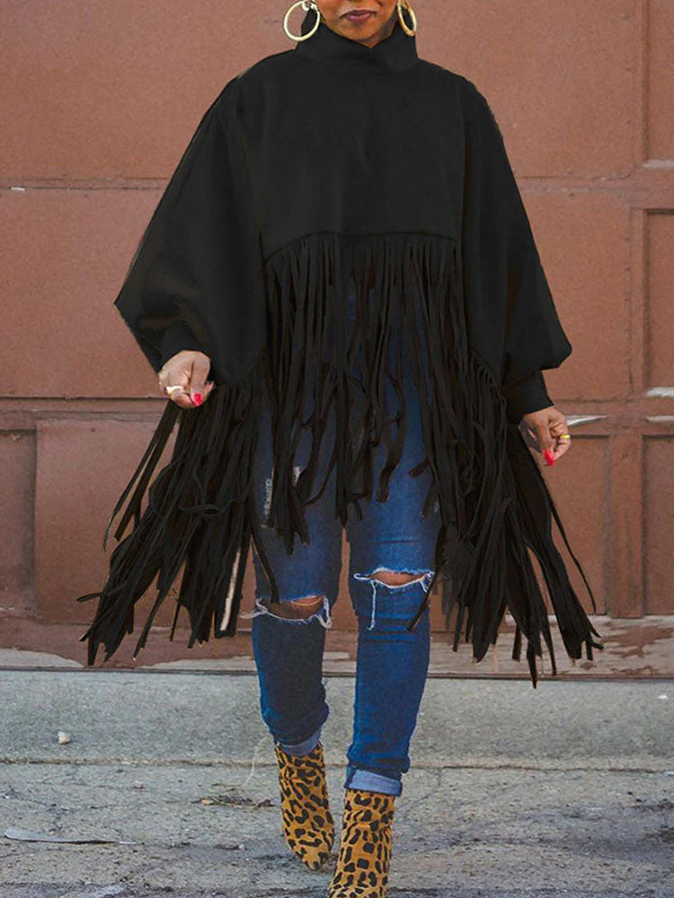 Solid Fringed Suede Top - Image 28
