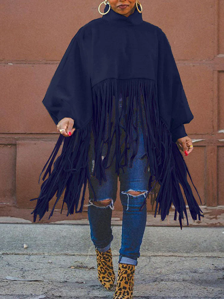 Solid Fringed Suede Top - Image 44