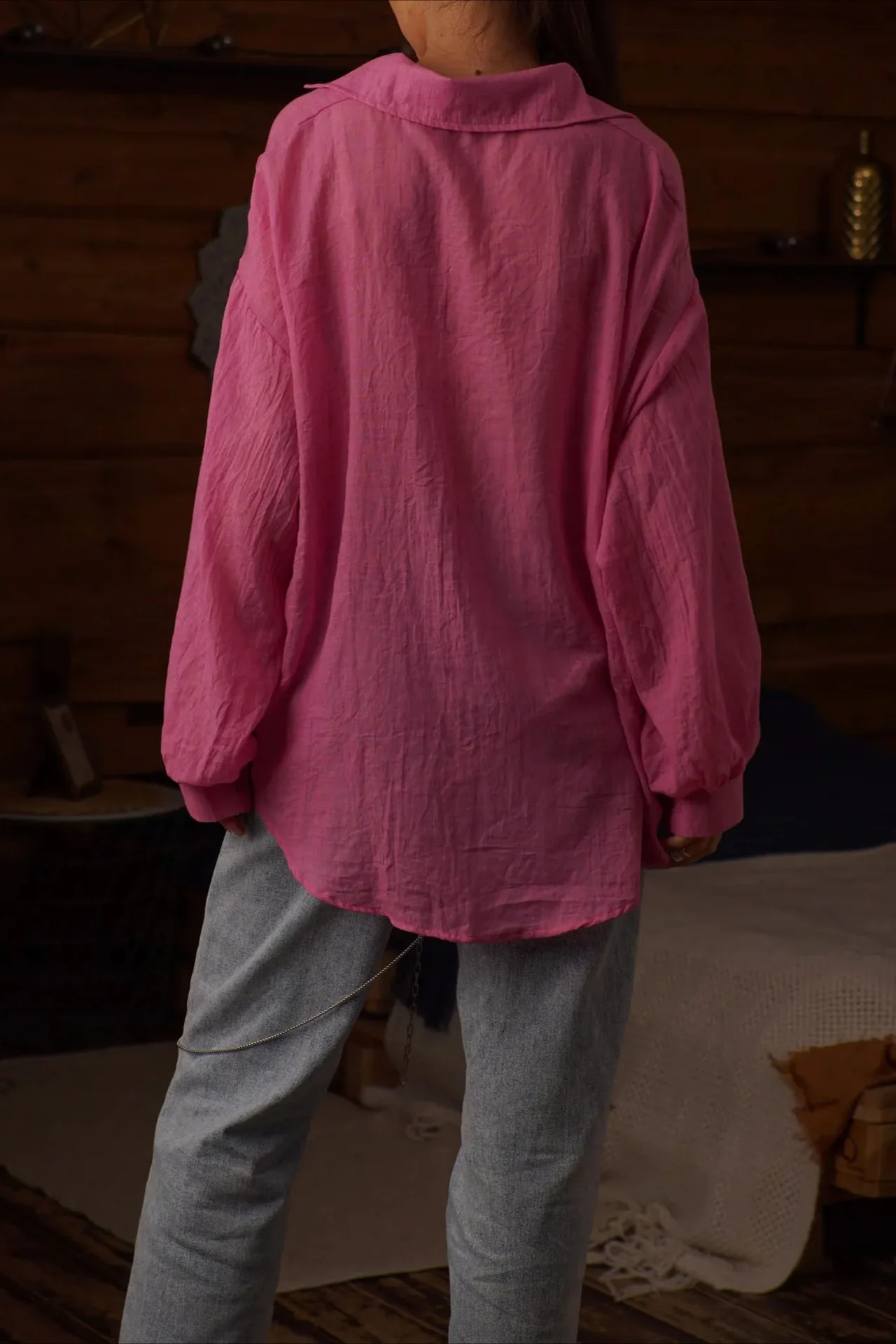 Solid Lightweight Long Sleeve Blouse - Image 17