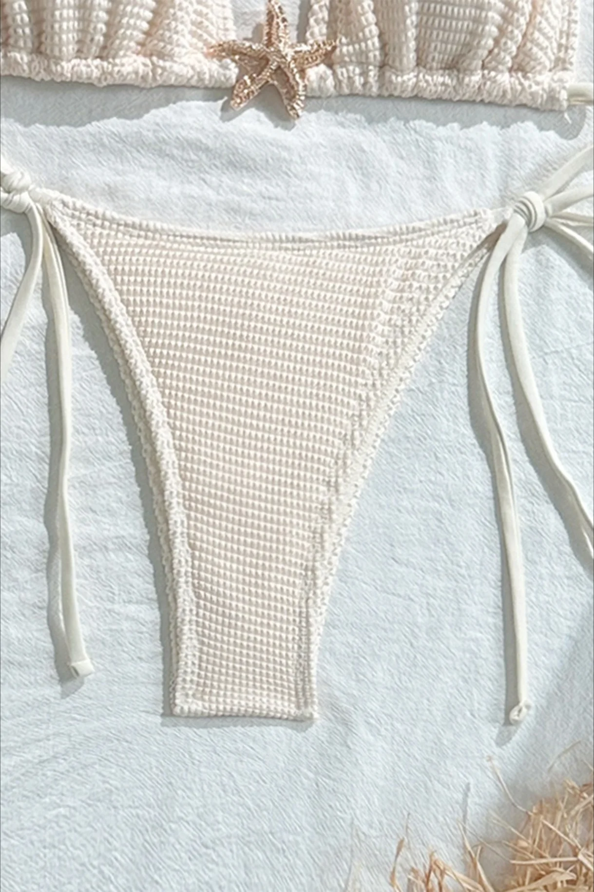 Mesh Long Skirt Starfish Detail Three Piece Swim Set - Image 13