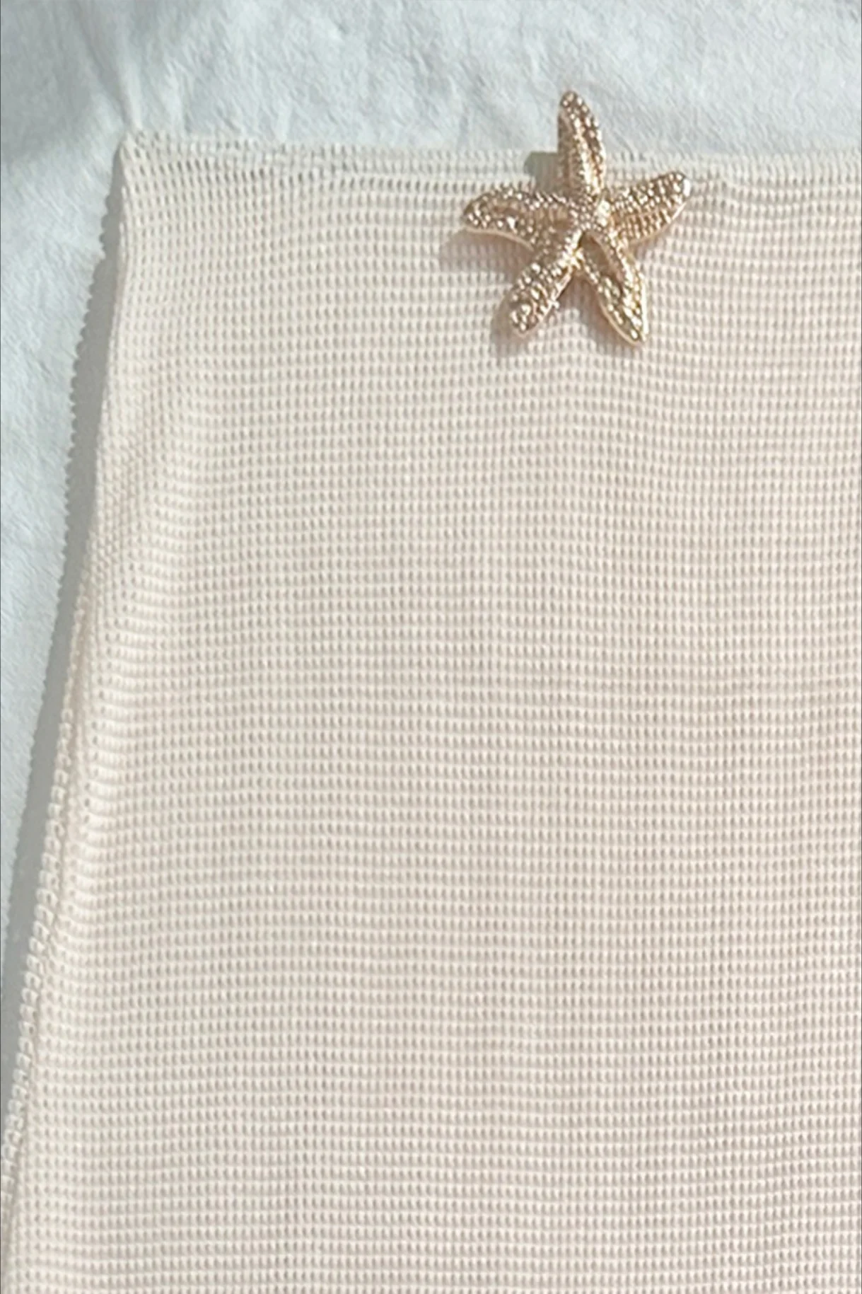 Mesh Long Skirt Starfish Detail Three Piece Swim Set - Image 14