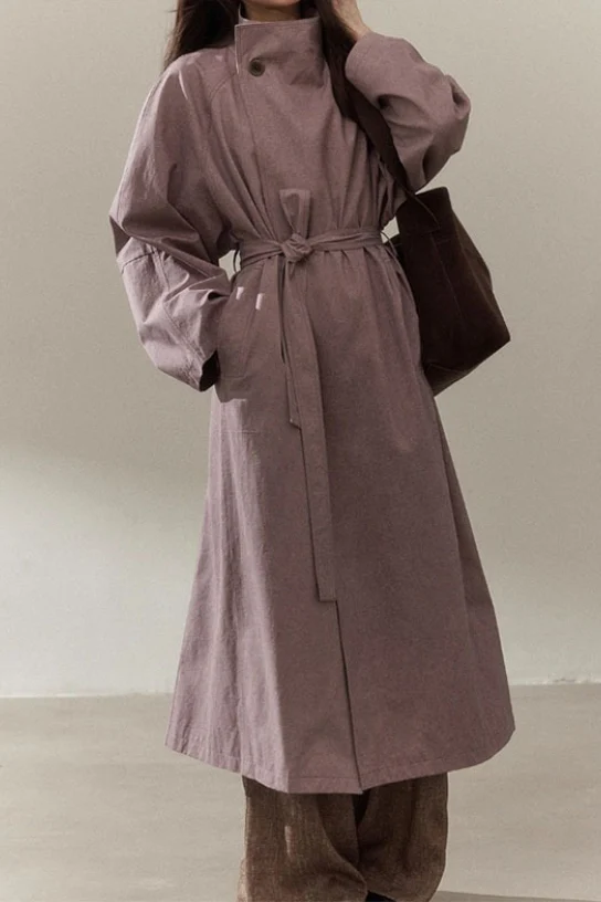 Sophisticated Minimalist Style Long Overcoat - Image 9