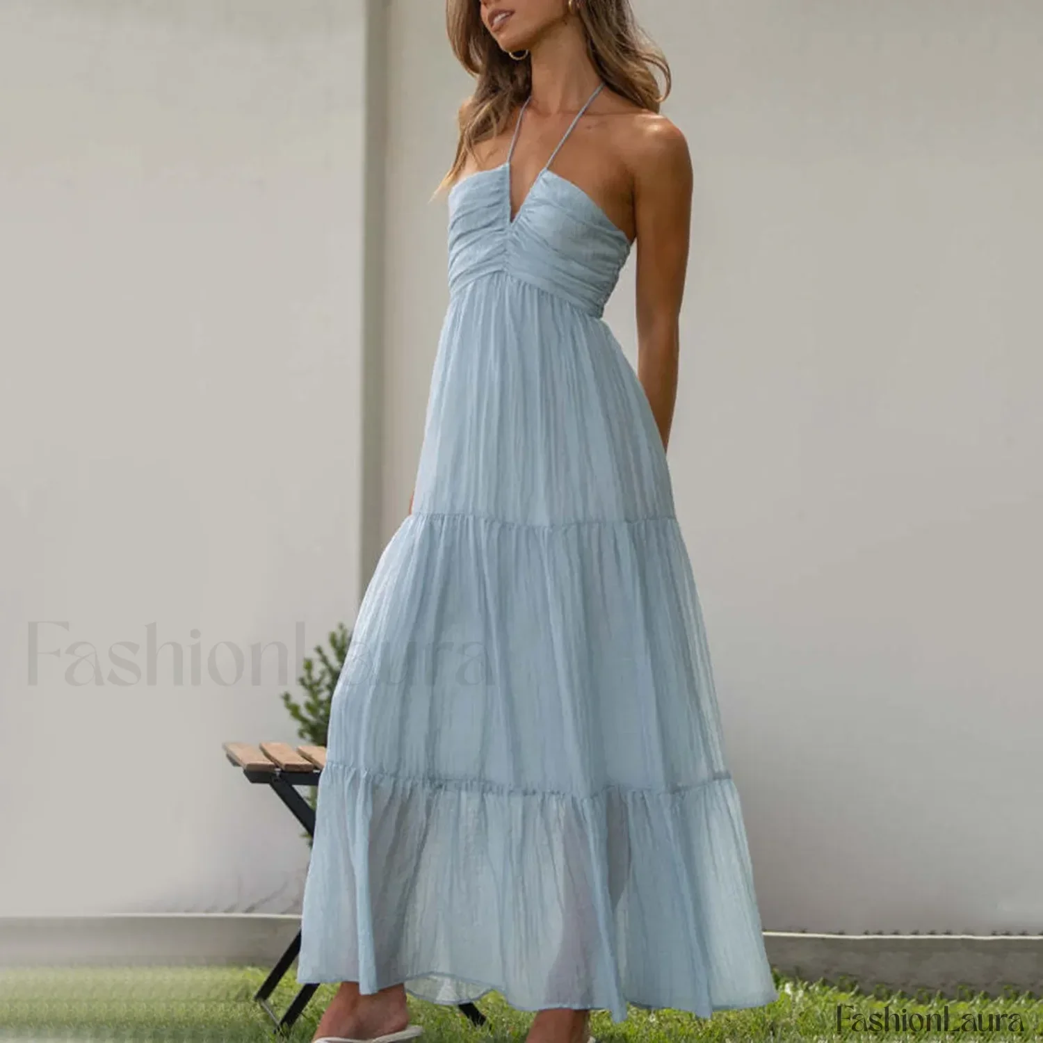Spaghetti Strap V-neck Floral Dress - Image 16