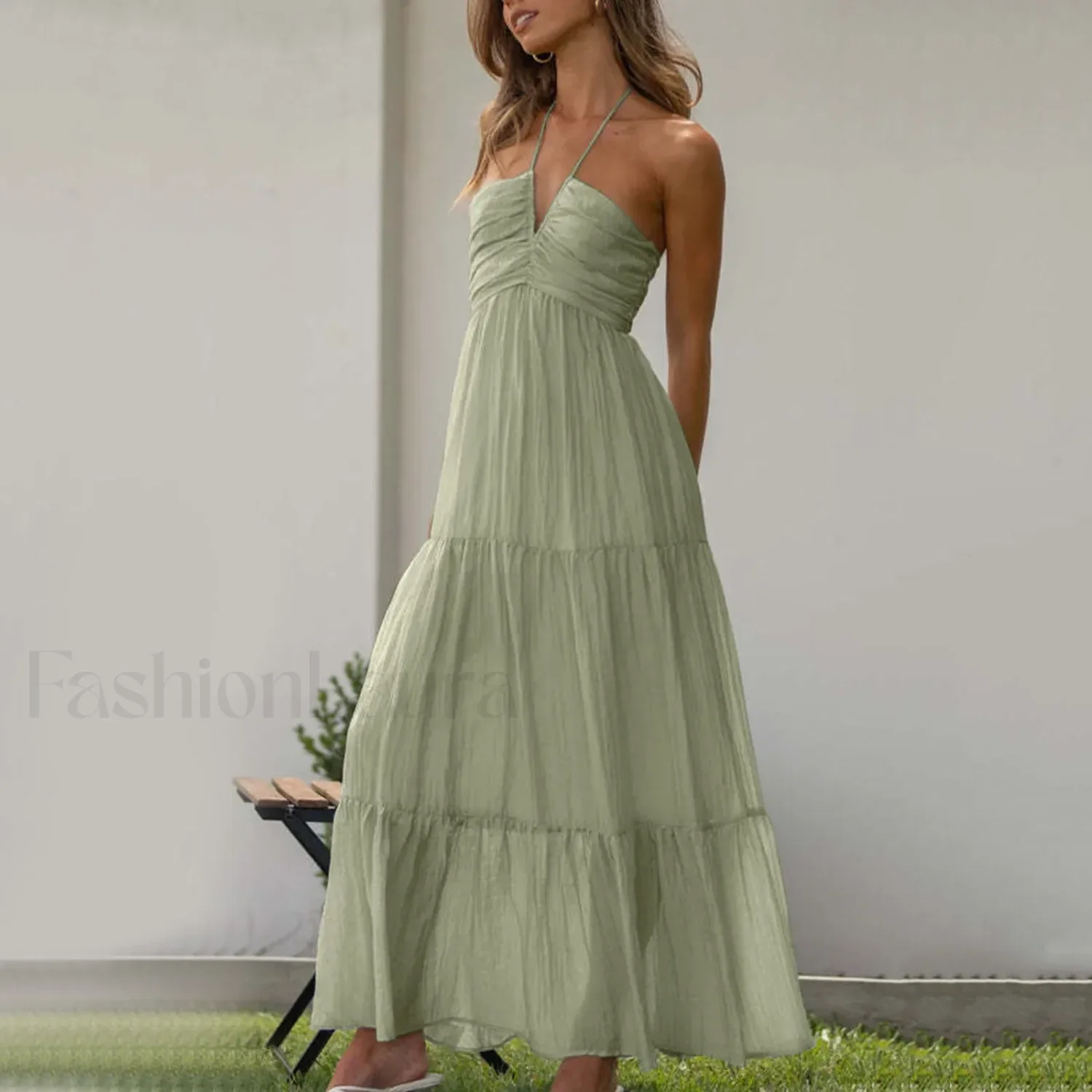 Spaghetti Strap V-neck Floral Dress - Image 7