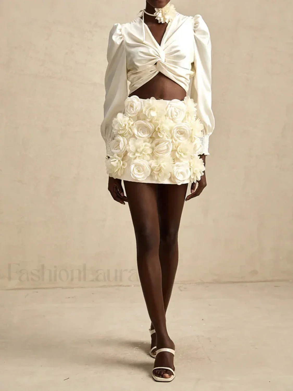 Spliced Appliques Party Skirt - Image 2