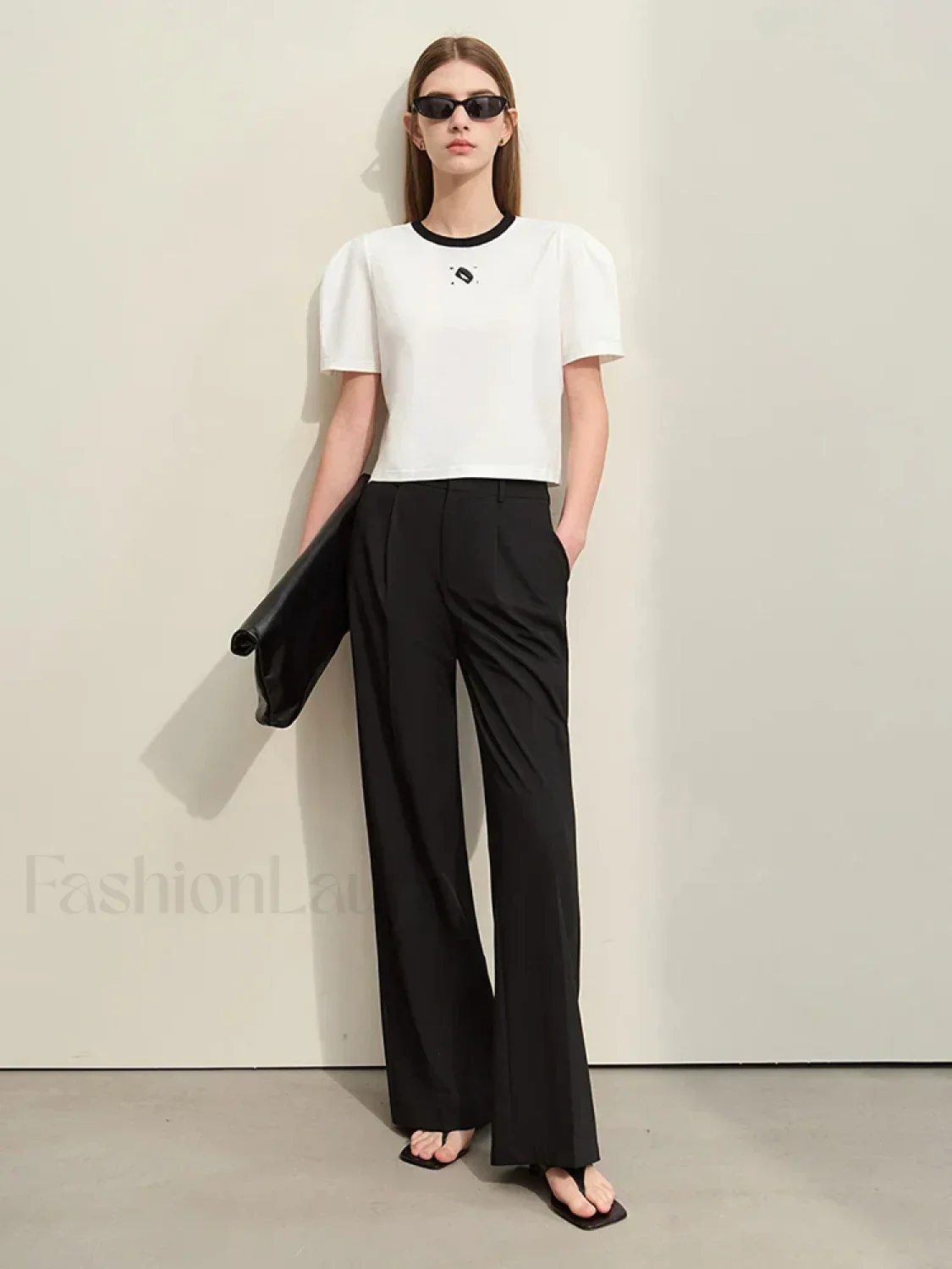 Spliced Mutton Sleeve T-Shirt