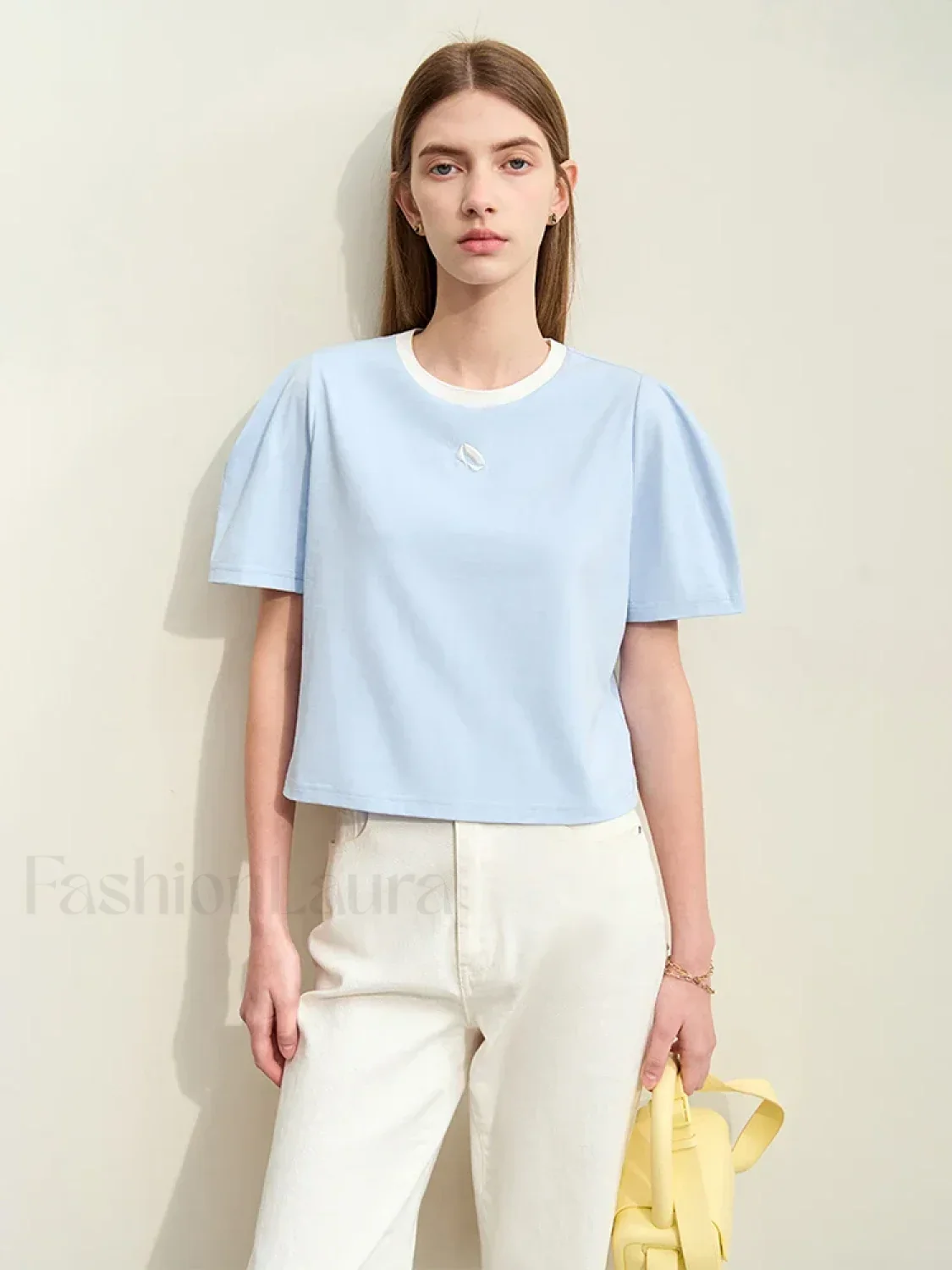 Spliced Mutton Sleeve T-Shirt - Image 6