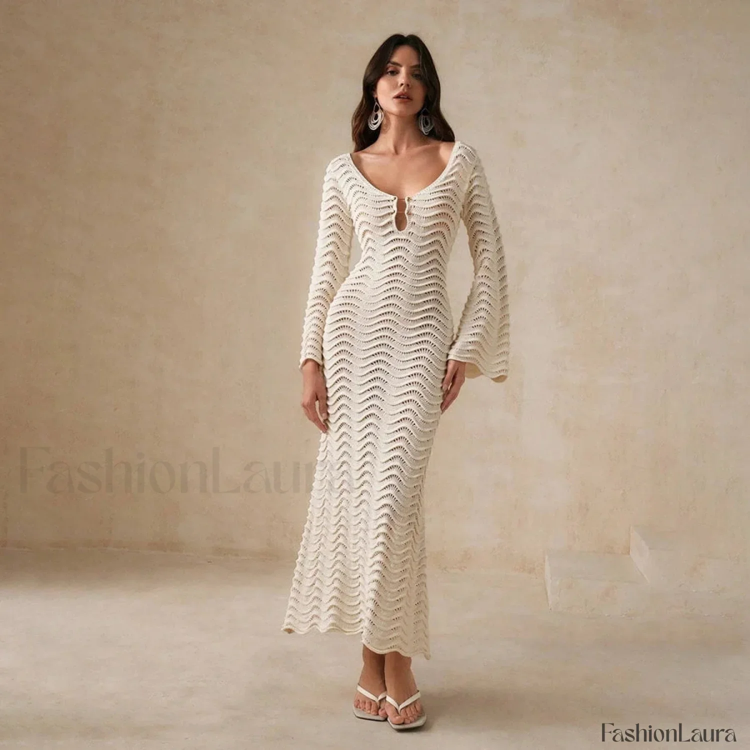 Square Neck Loose Jumper Cover Up - Image 10